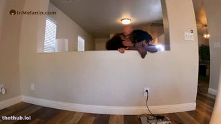 Hazel Grace interracial kitchen threesome porn