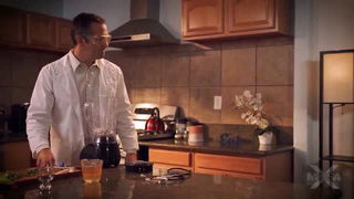 Missa X lab coat kitchen sex scene