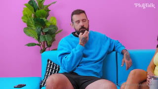 Lena The Plug blue couch tease xxx porn scene
