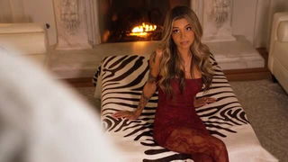 Ava Amira red lace interracial porn video