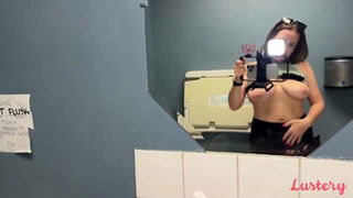 Avril bathroom mirror topless selfie xxx porn