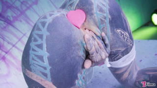 Tattooed babe anal in graffiti loft porn