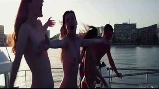 Nancy A and Kiara Lord boating topless sex scene