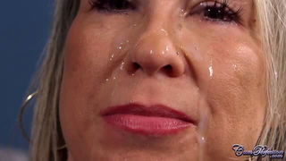 Blonde MILF deepthroat facial xxx