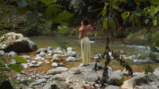 Pregnant beauty topless in river xxx
