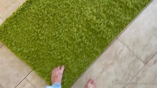 Crystal Clark barefoot on rug xxx porn